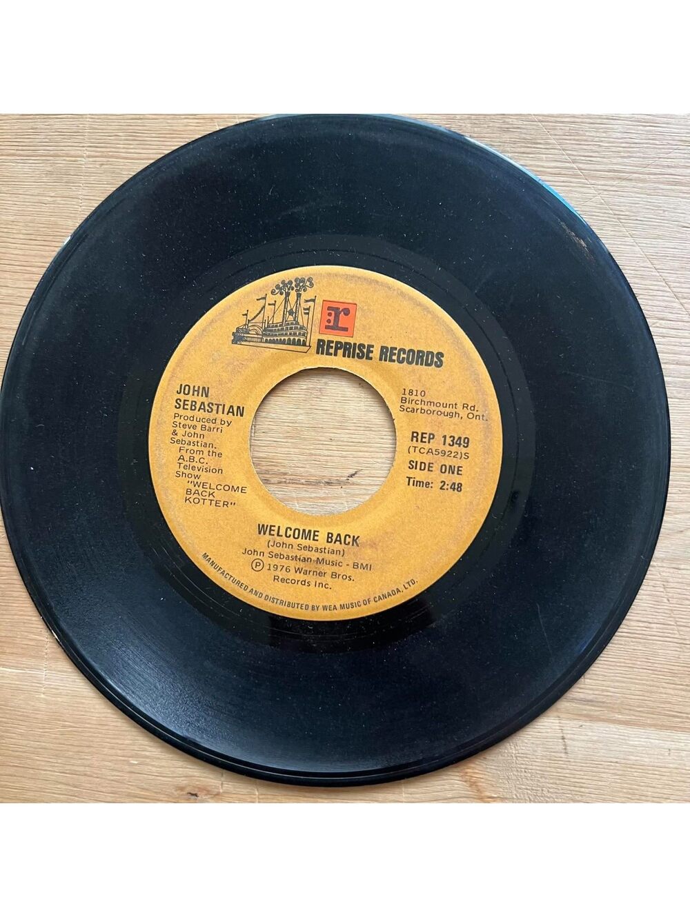 John Sebastian - Welcome Back/Warm Baby 45rpm VG+ R19